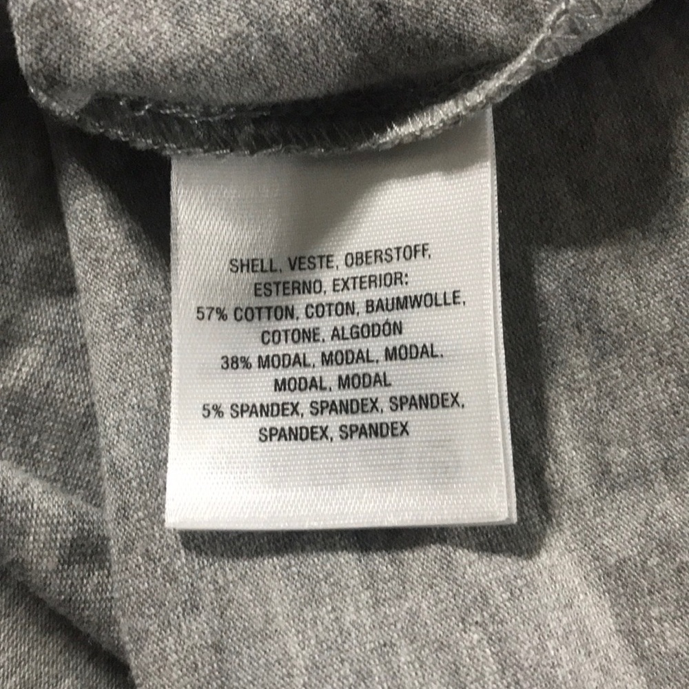 Anthro Postmark Pearl Cutout Grey Short Sleeve Top - Picture 6 of 6